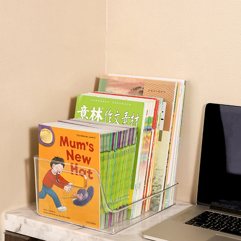 Ящик для хранения книг прозрачный студенческий детский стол с картинками ящик