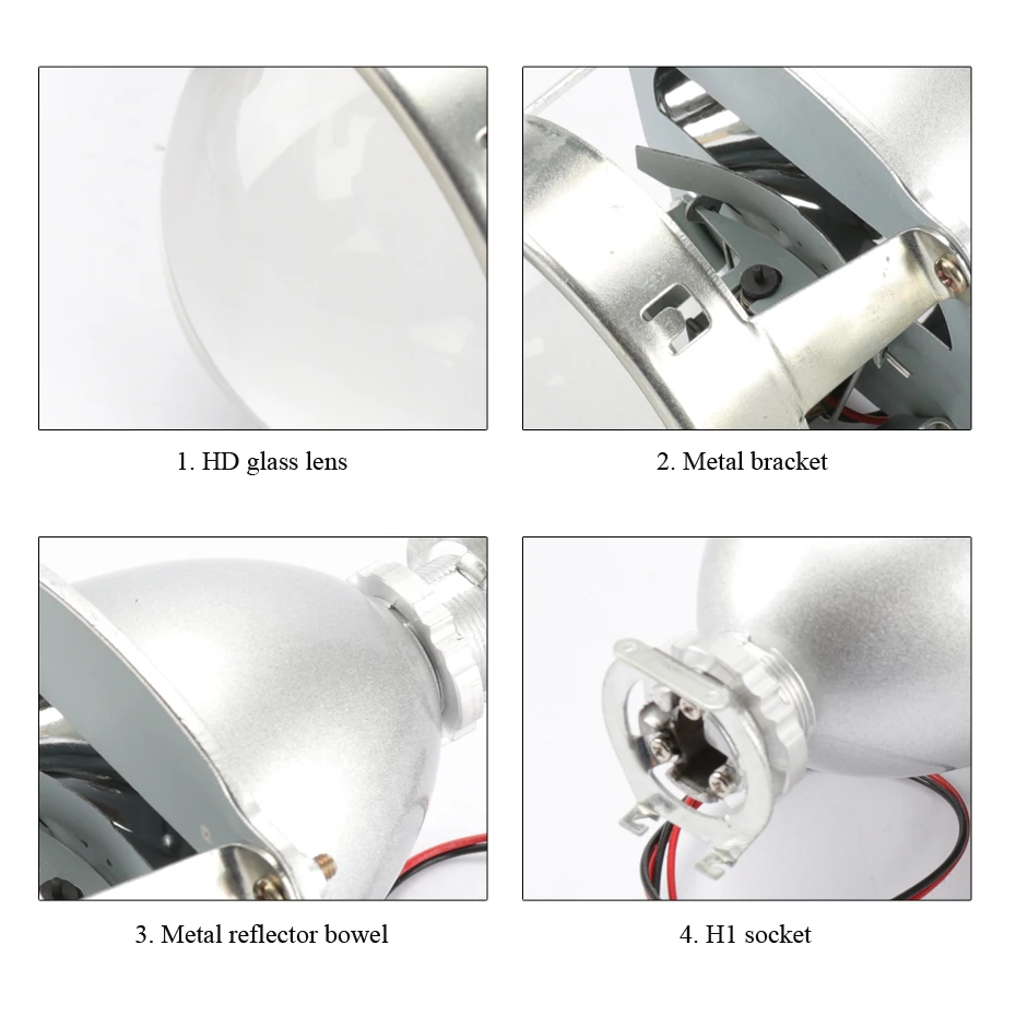 Фото RONAN car styling retrofit 3.0 Full metal pro HID Bi-xenon headlight Lens H1 H4 H7 Daytime Running Light №3