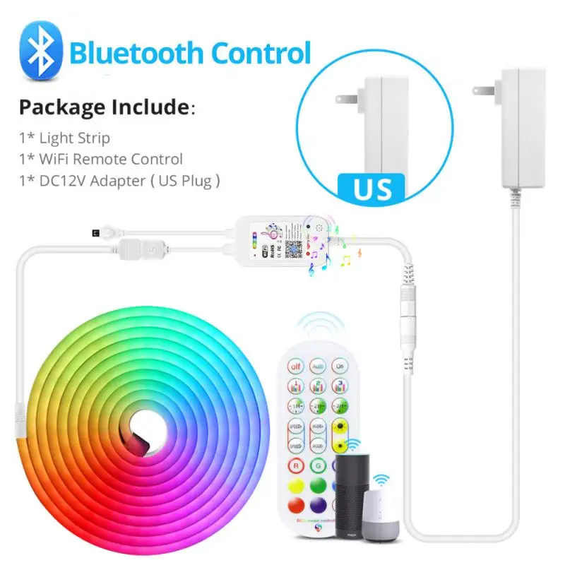 

Ip65 Waterproof Tuya Rgb Led Strip Outdoor Garden Decoration Timing Settings Led Strip Neon Lights App Control Neon Sign Tape