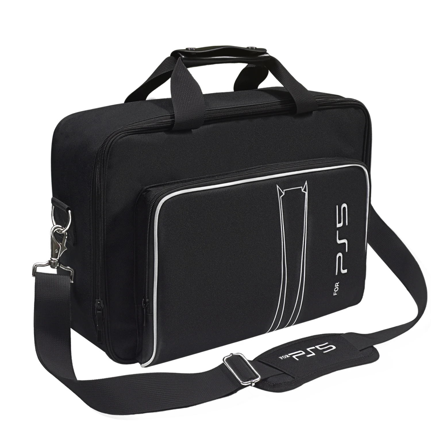 

Портативная сумка для игровой консоли PS5, регулируемая водонепроницаемая сумка через плечо для PS5, сумка для хранения контроллера, сумка для игровых аксессуаров