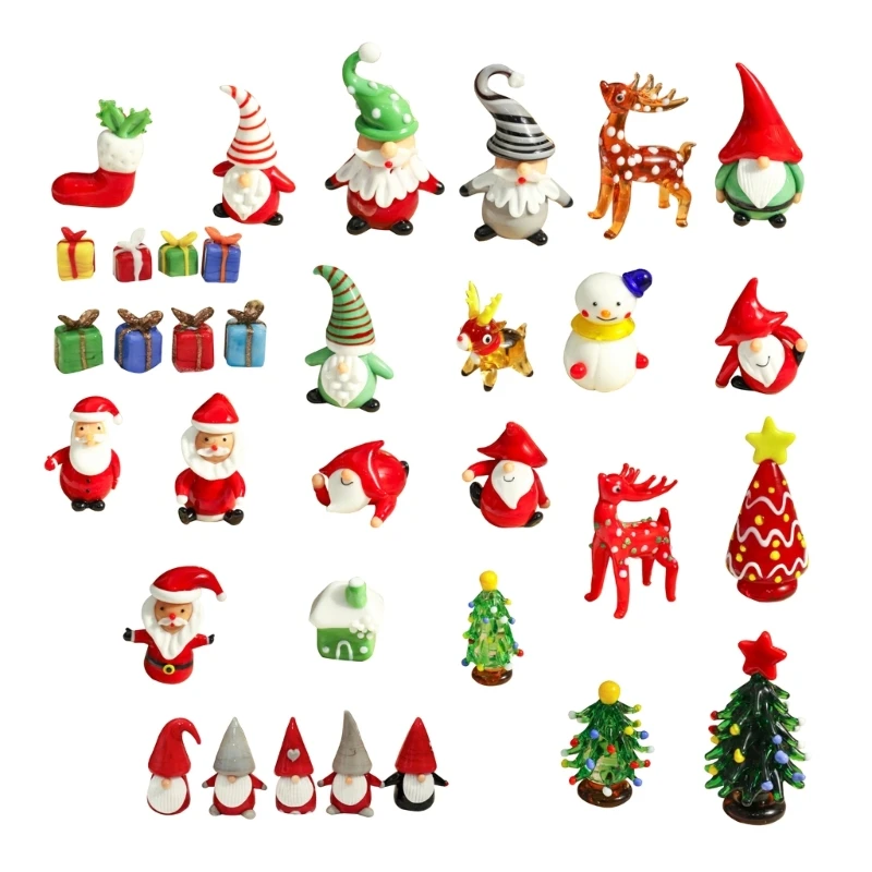 

Mini Christmas Figurine Small Sculpture Dessktop Birthday Holiday Party Decor