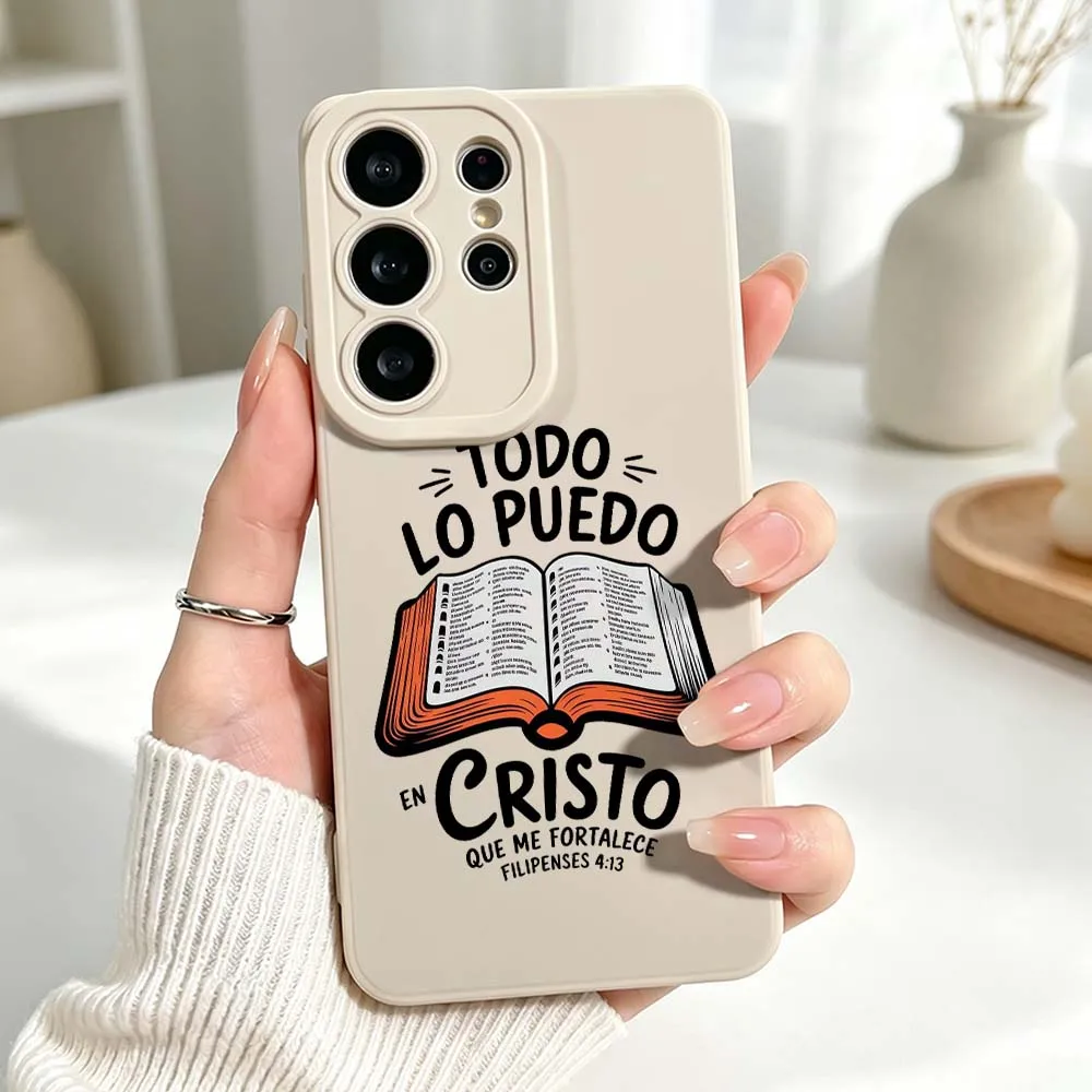 Фото Силиконовый чехол с рисунком христианской Библии для Samsung Galaxy S26 S25 S24 S23 S22 S21 Ultra Plus FE, мягкий чехол для телефона №4