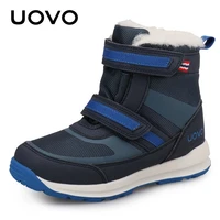 uovo boys boots 2022 new autumn and winter childrens outdoor boots kids snow boots warm cotton boots tide