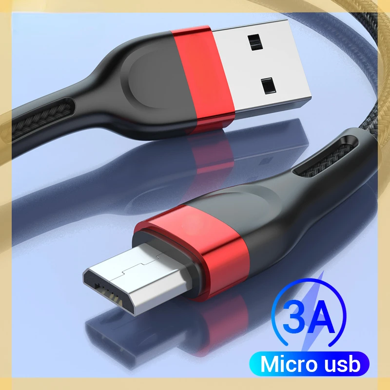 

PZOZ Micro USB Cable Fast Charging 3A Microusb Cord For Samsung S7 Xiaomi Redmi Note 5 Pro Android Phone cable Micro usb charger