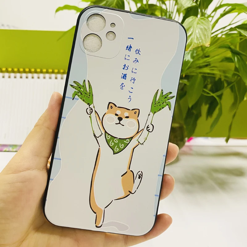 Japanese Shiba Inu Sushi Phone Case for iPhone 11 12 13 14 Pro Max XR XS Max Capa Soft TPU Back Cover for iPhone 7 8 Plus Coque
