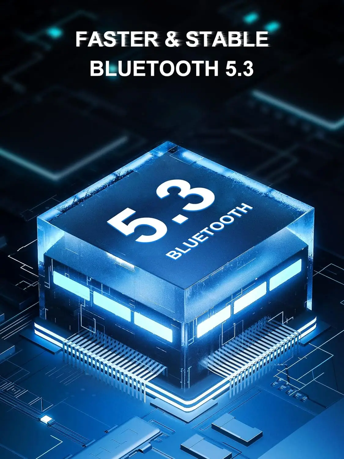 Фото Приемник Bluetooth 5,3 с большой кнопкой, проекционный дисплей, адаптер AUX, стерео домашние наушники 3,5 мм, беспроводной приемник Siri, Бесконтактный сигнал №3