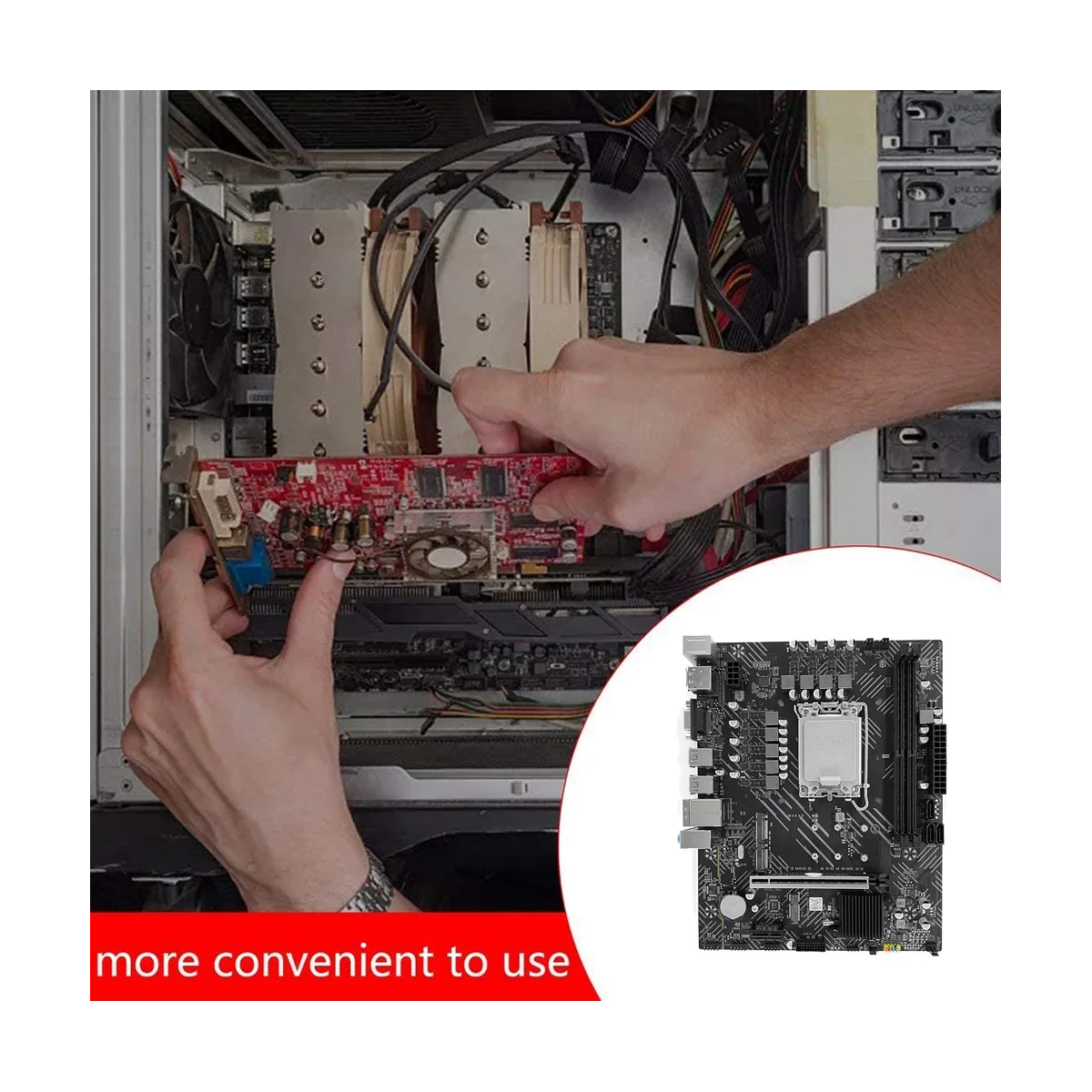 

Материнская плата B660 D4 + кабель коммутатора с поддержкой 12-го 13-го ЦПУ LGA1700 2XDDR 4 слота ОЗУ HD + DP + VGA PCIE 16X SATA3.0 материнская плата