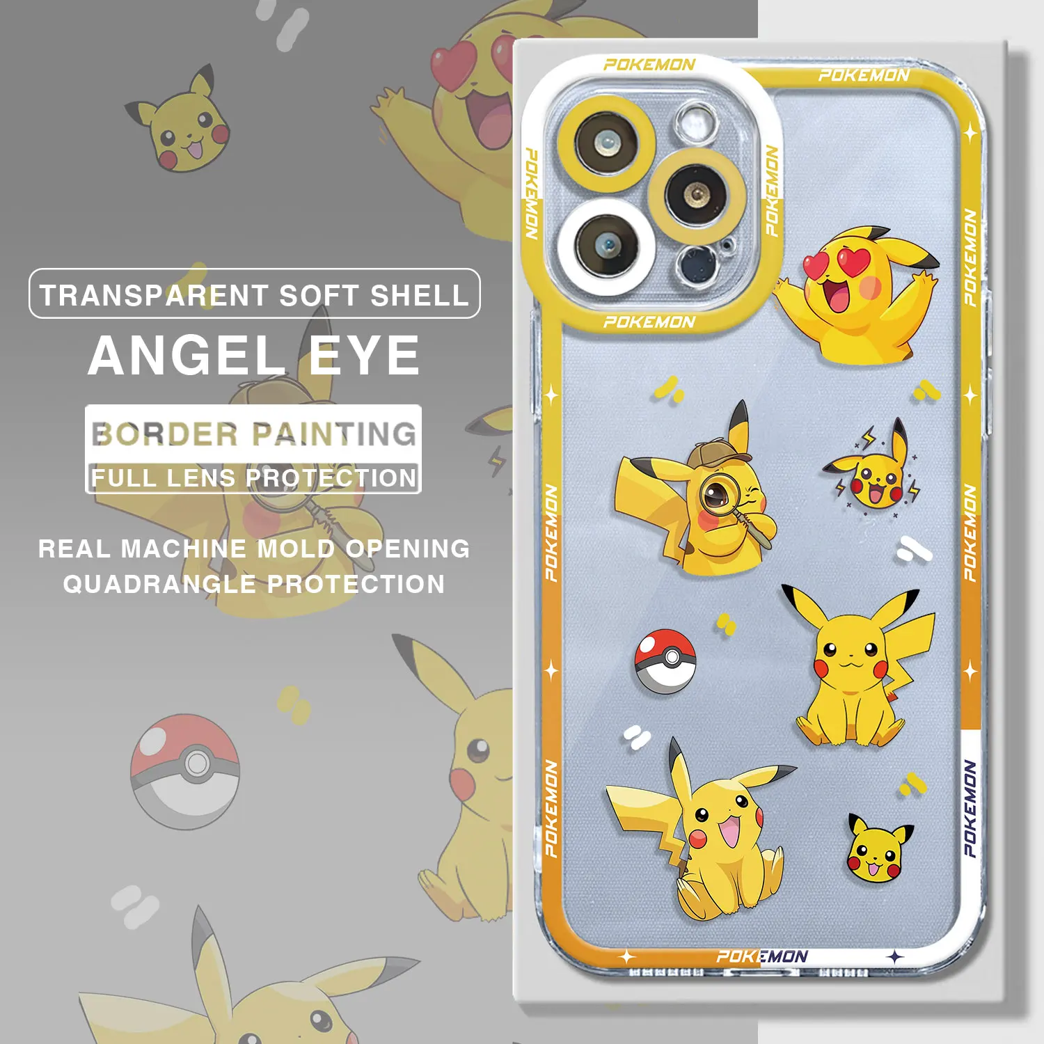 

Pokemon Pikachu - Clear Case For Samsung Galaxy S22 Ultra S21 Plus S20 FE Note 10 S10 A52 A32 A53 A12 A51 Soft Funda Phone Cover