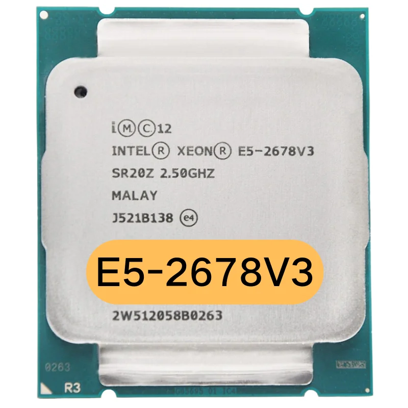 

ntel Xeon Processor E5 2678 V3 CPU 2.5G Serve LGA 2011-3 E5-2678 V3 2678V3 PC Desktop processor CPU For X99 motherboard