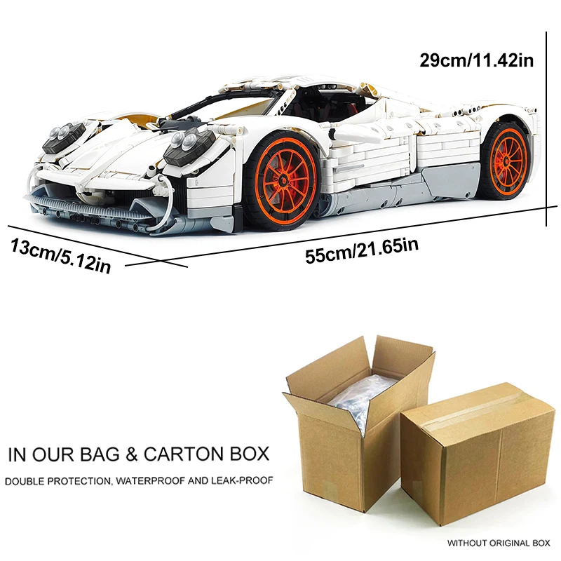 Новый эффектный суперкар 1:8, гоночный автомобиль, конструктор KBOX 10549, модель скоростного спортивного автомобиля, набор для сборки, игрушки DIY, подарки для мальчиков на Рождество (art.: 3920da293df0a) - 3920da293df0a