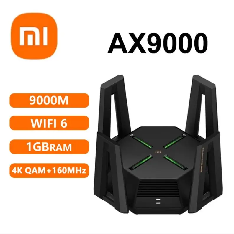 

Xiaomi AX9000 Router AIoT WiFi 6 Enhanced Version Tri-Band USB3.0 Wireless Mesh Network Game Acceleration Repeater 12 Antennas