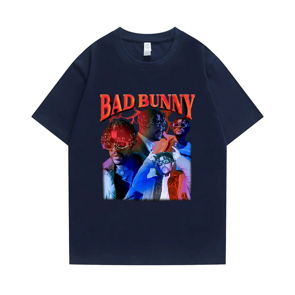 

Hip Hop Rapper Bad Bunny Summer Short Sleeve T-Shirt Plus Size Oversize Tee Shirt Women Men Graphic T Shirts Streetwear