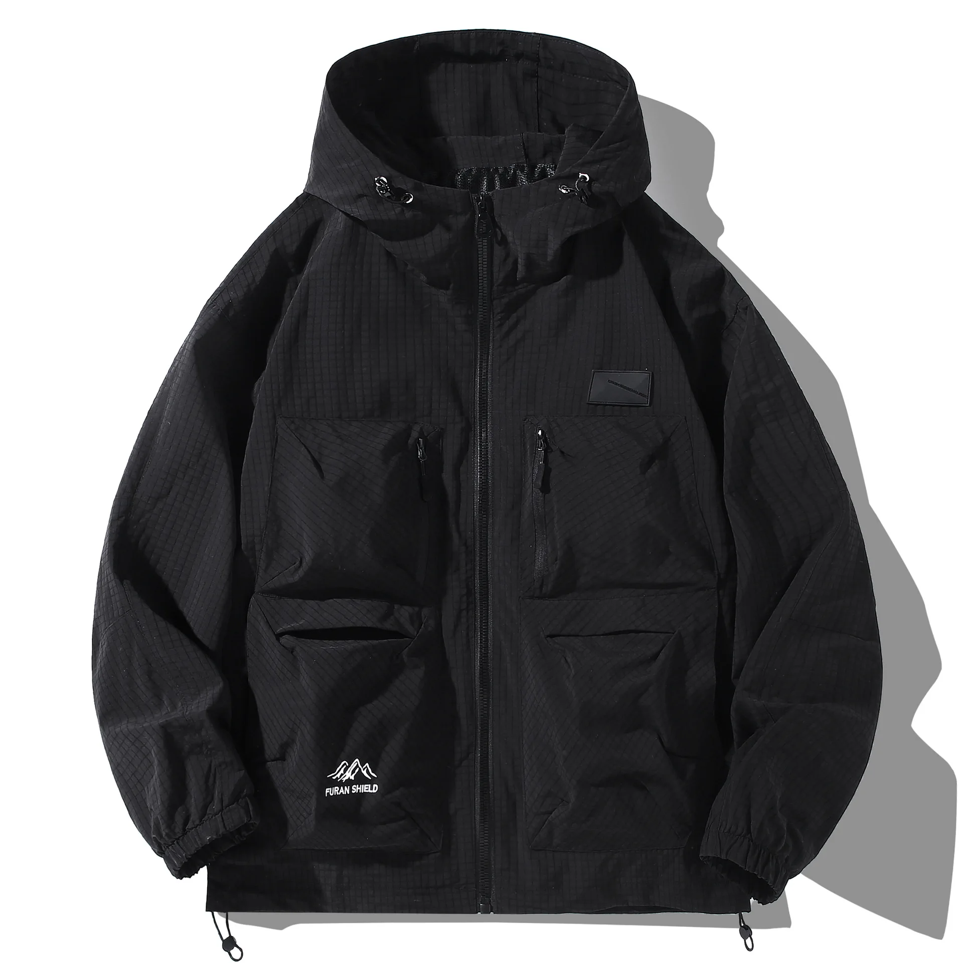 Ветровка-карго Мужская однотонная водонепроницаемая 180 кг