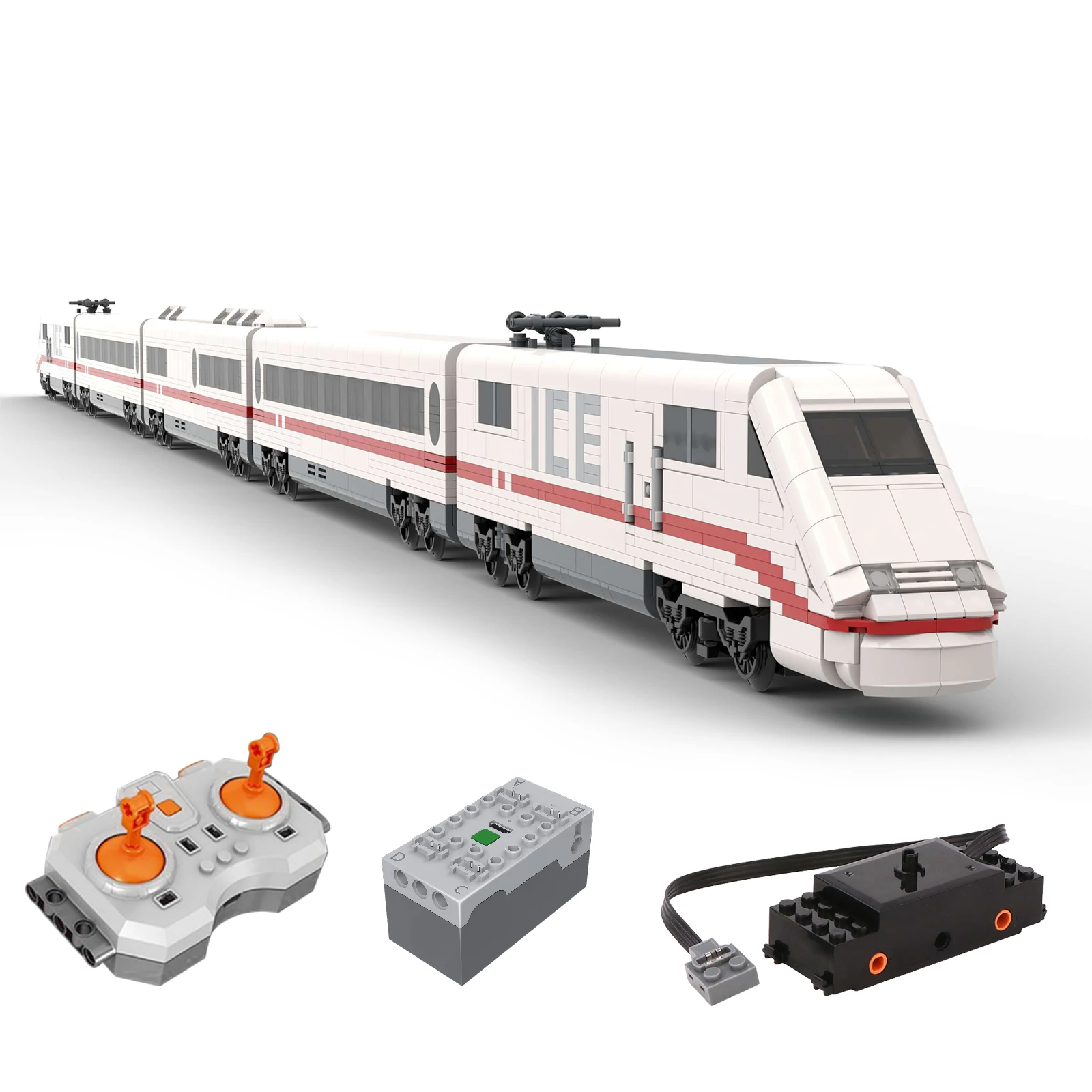 

Authorized MOC-64784 2736Pcs 6wide Dynamic DB ICE 1- German High-Speed Train Model Small Particles Kit By Brickdesigned_germany