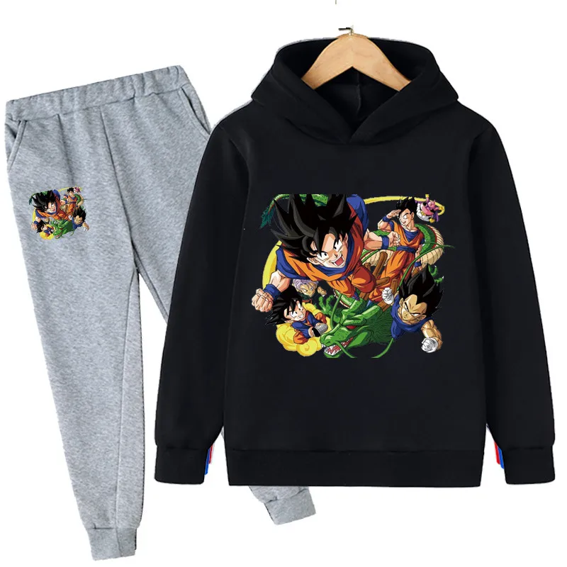 

Autumn Hoodies Cartoon Dragon-Ball Suit Kids Hoodies + Pant Two Pieces Boys Girls Fashion Clothes Set Dragon-Ball Casual Clothes