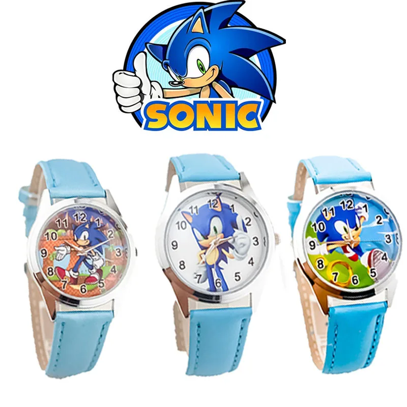 

Anime Sonic The Hedgehog Animation Figures Children's Watches Quartz Movement Fashion Watch Birthday Gift For Children