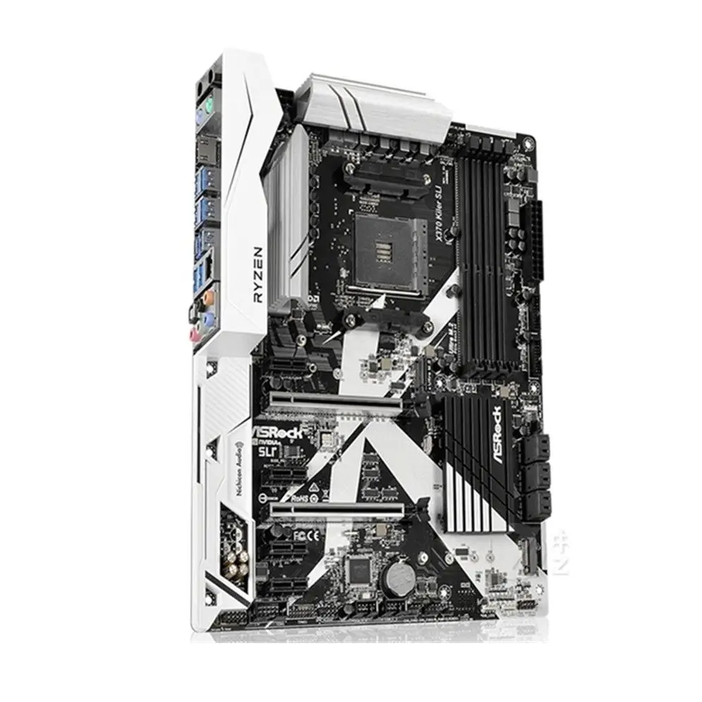 

Материнская плата AM4 ASRock X370 Killer SLI DDR4 64 Гб PCI-E 3,0 USB3.0 2 × M.2 SATA III ATX для процессора AMD Ryzen/7-го поколения A-Series