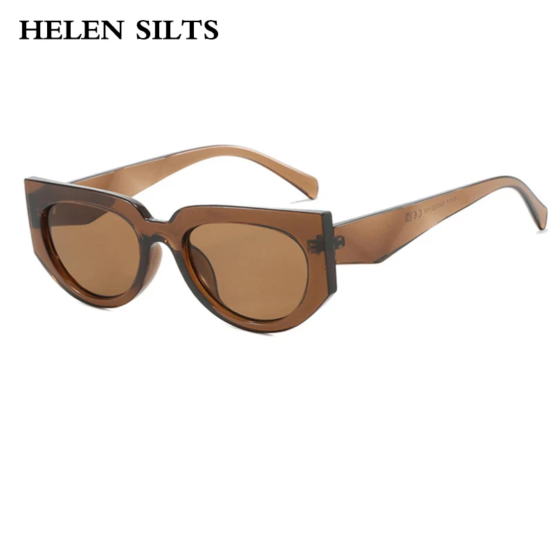 Мужские и женские винтажные синие овальные солнцезащитные очки UV400