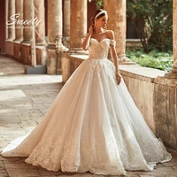 elegant wedding dress embroidered lace on net with ball gown appliques boat neck sleeveless %e2%80%8bbridal lace up vestido de novia