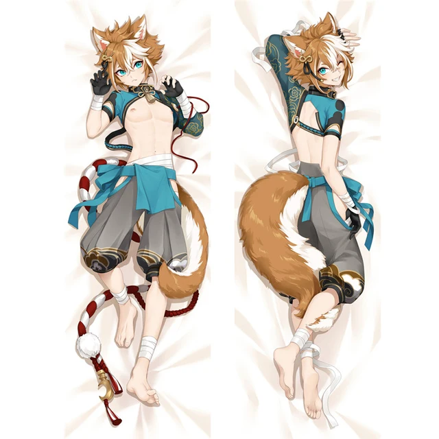 

180cm Anime Game Genshin Impact Wu Lang Dakimakura Cosplay Pillow Case Hugging Body Costume Otaku Throw Cover Prop