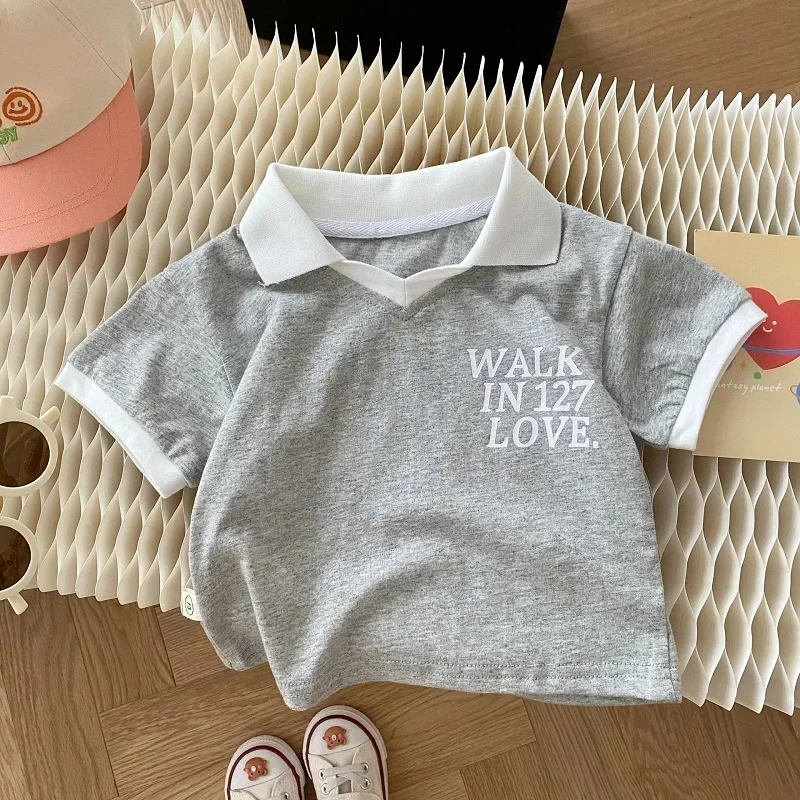 2025 Summer Children Clothes 0-6Years Kids Boy Girl Short Sleeve Cartoon Bear Pattern Shirt +Shorts Pant 2PCS Clothing Set