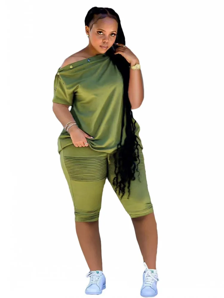 

Женский комплект из двух предметов, футболка с воротником-лодочкой и брюки до щиколотки, летние комплекты, новые модные однотонные повседне...