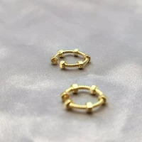 new clip earrings simple style gold plated 2022 fashion jewelry earrings for women boy girl men gift accessories