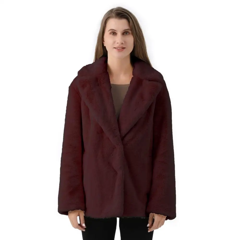 Women Winter Real Fur Jackets Pure Color Soft Lapel Coat Winter Lapel Luxury Classical Fashion Simple Designer Women's Fur Coats