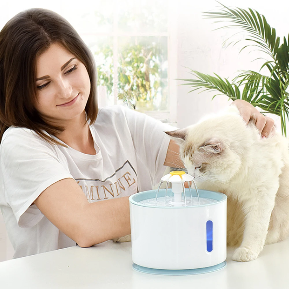 

Cat Water Fountain Dog Drink Bowl Active Carbon Filter Automatic Pet Drinking Electric Dispenser Bowls Cats Drinker USB Powered