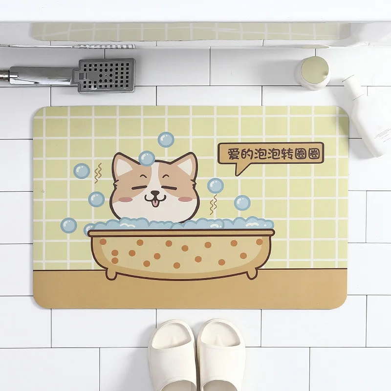 

Cartoon Cute Puppy Printed Carpet Kids Room Bathroom Anti Slip Rug Bedroom Girl Decoration Bedside Floor Mat Entrance Doormat