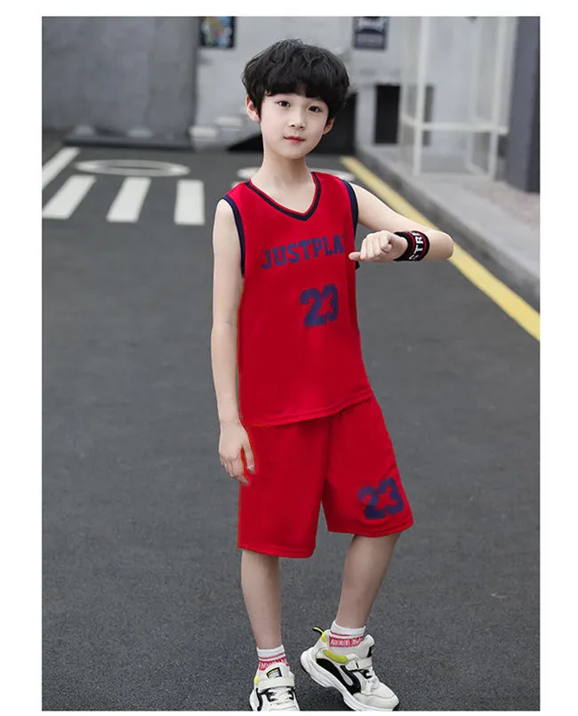 Children's Basketball Clothing Suit Boys Jersey Sports Primary School Students Performance Clothing Toddler Vest Custom Shorts images - 6