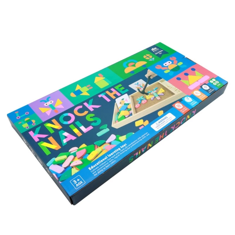 

Shape Puzzle Pegboard Puzzle Kid Mushroom Nail Toy Montessoris Educational Toy Puzzle Game Jigsaw Board Montessoris Toy N1HB