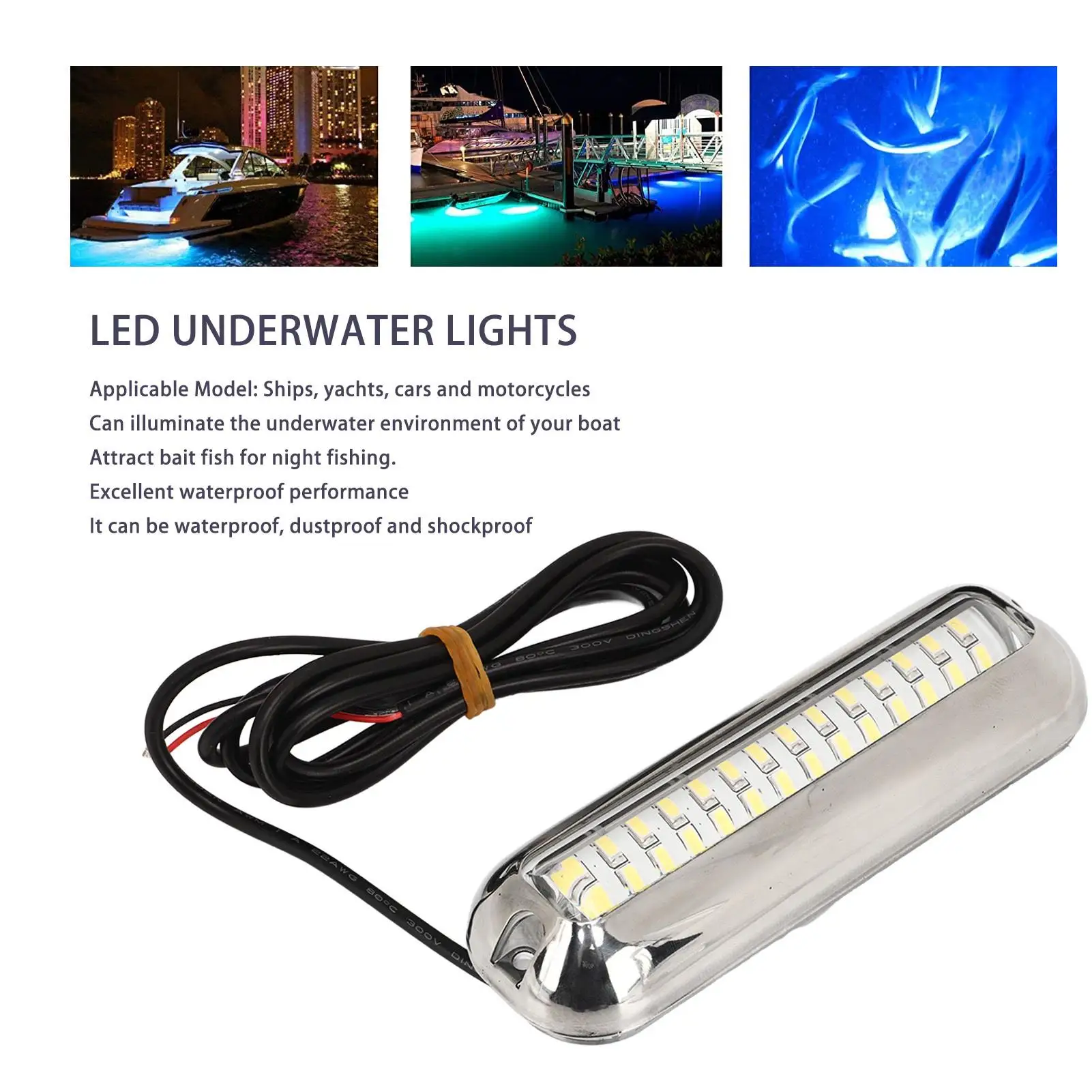 Подводные фонари Светодиодный подводный фонарь белого цвета Водонепроницаемый