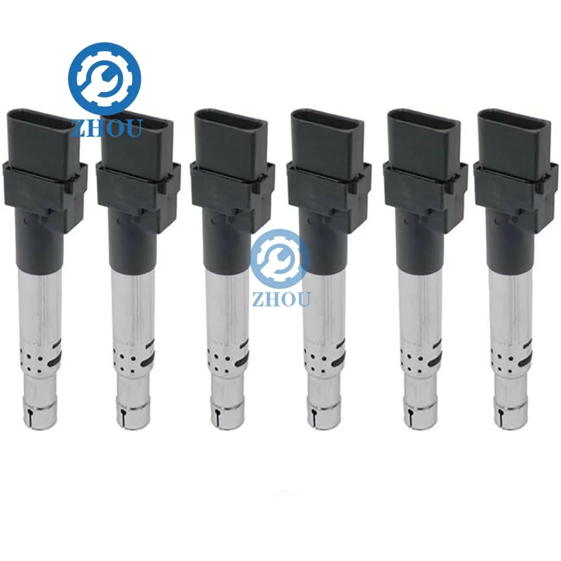 

022905100B 022905715B 022905715 022905100 Ignition coils For Audi A3 Q7 TT Porsche VW Eos Passat R32 Touareg V6 3.2L 3.6L