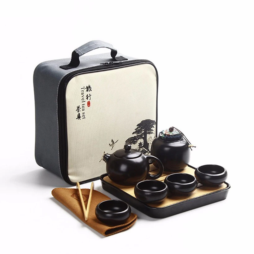 

10 шт., портативный керамический чайник для путешествий