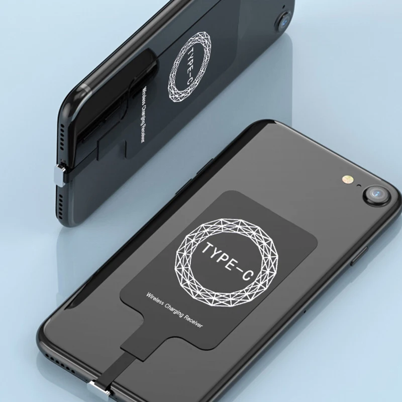 wireless charging receiver micro usb type c universal fast wireless charger adapter for samsung huawei for xiaomi free global shipping