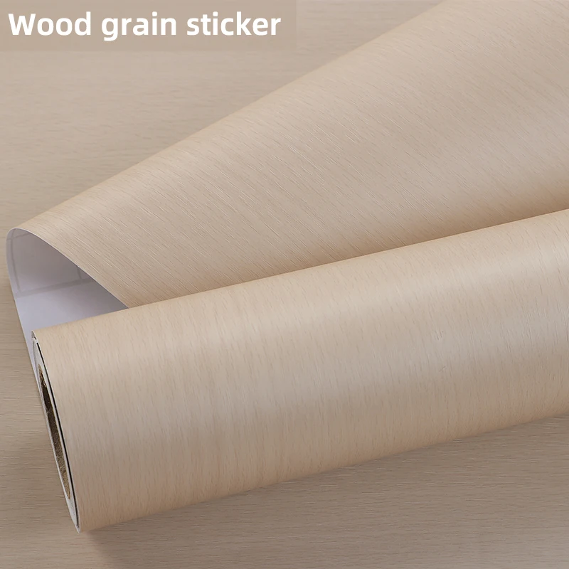 1 рулон бежевых наклеек с текстурой древесины можно разрезать настенные