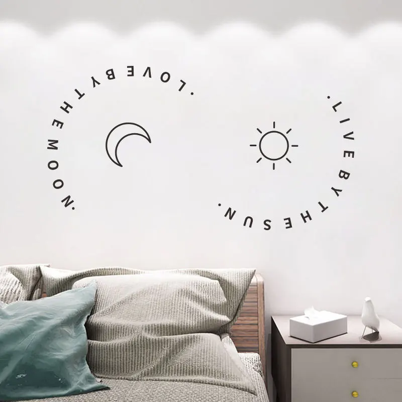 

Wall Vinyl Sun Moon Magic Decal for Bedroom Mural Vinyl Decal Sticker