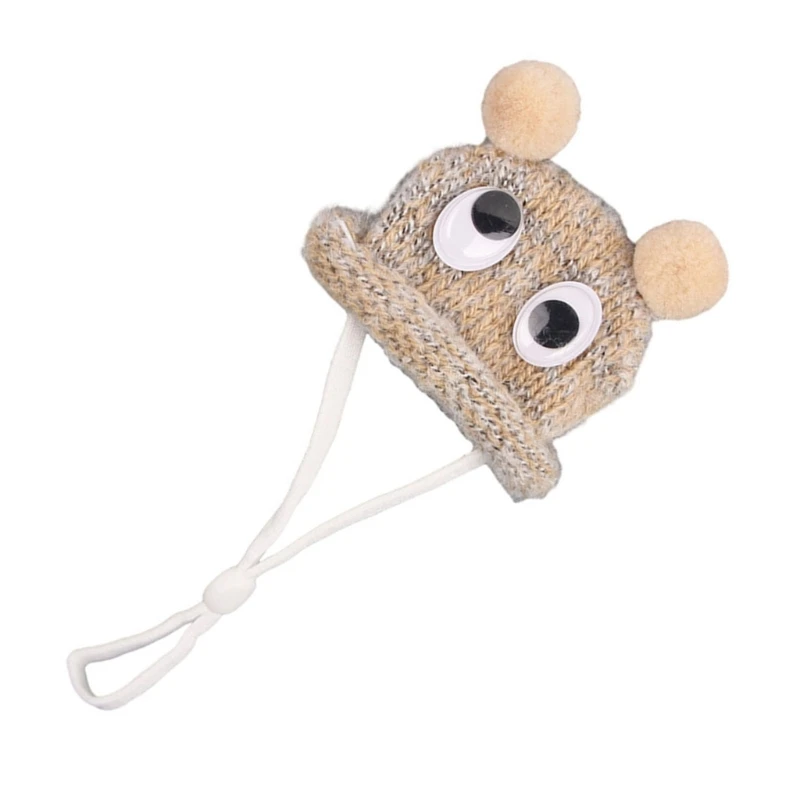 Вязаная шапка для хомяка с морскими свинками и регулируемым ремешком легкая