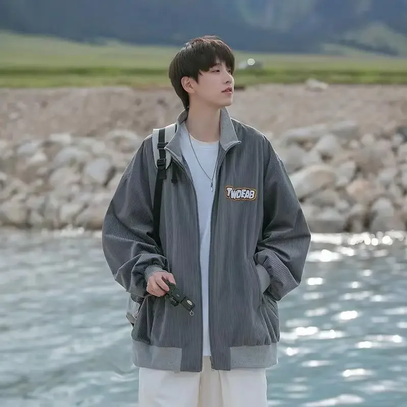 Женская куртка с воротником для мужчин Повседневная Свободная универсальная