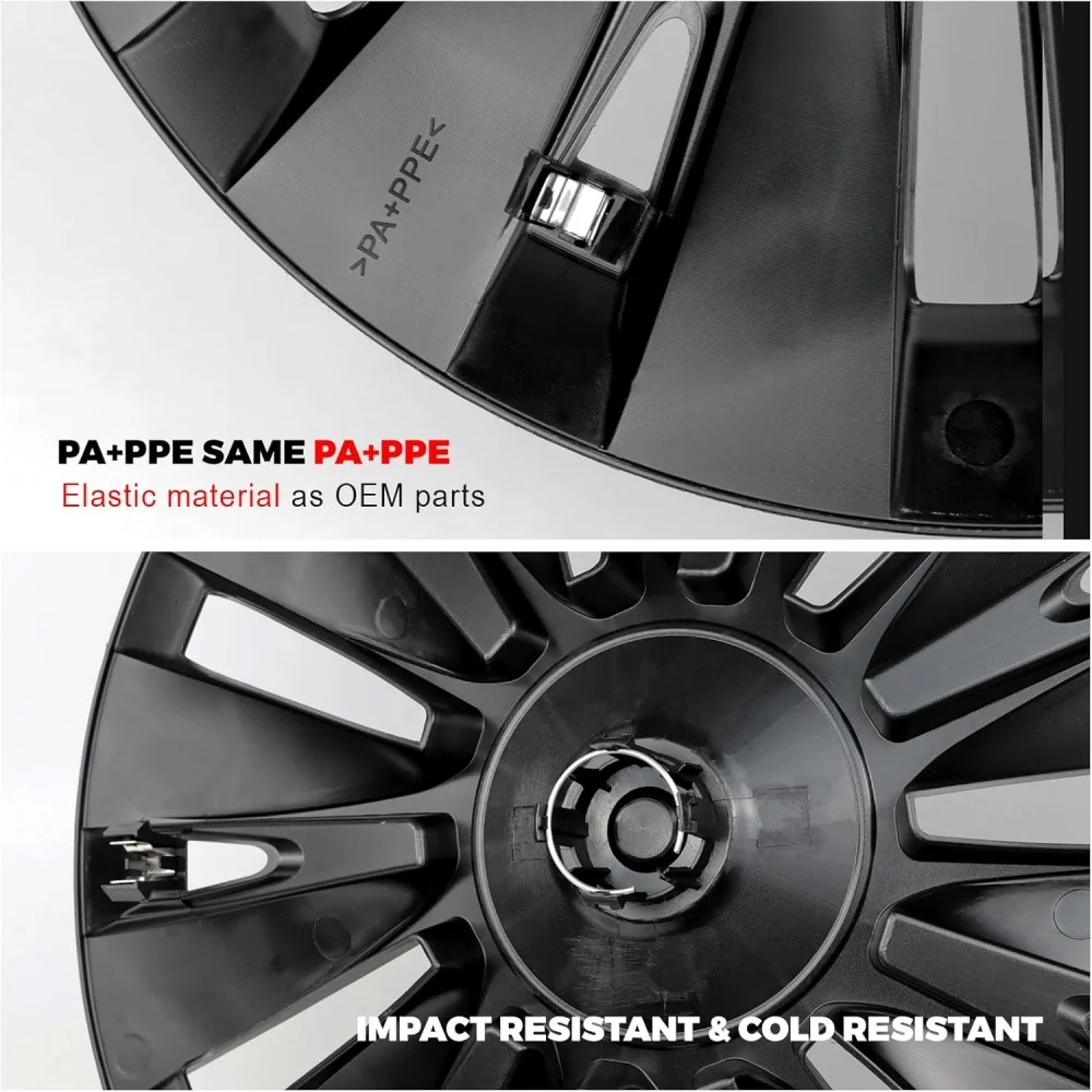 Колпачки на колеса для Tesla Model Y 2021-2024 колпачки 19 дюймов сменные PA + PPE комплект