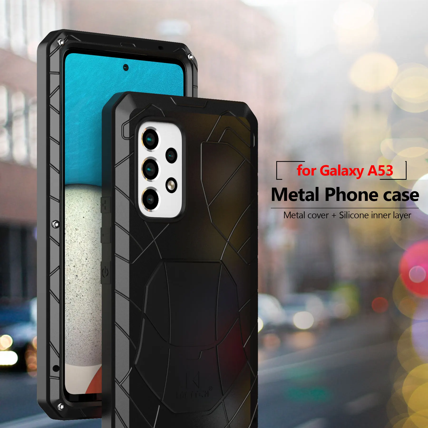 Металлический чехол в стиле милитари для Galaxy A53 |