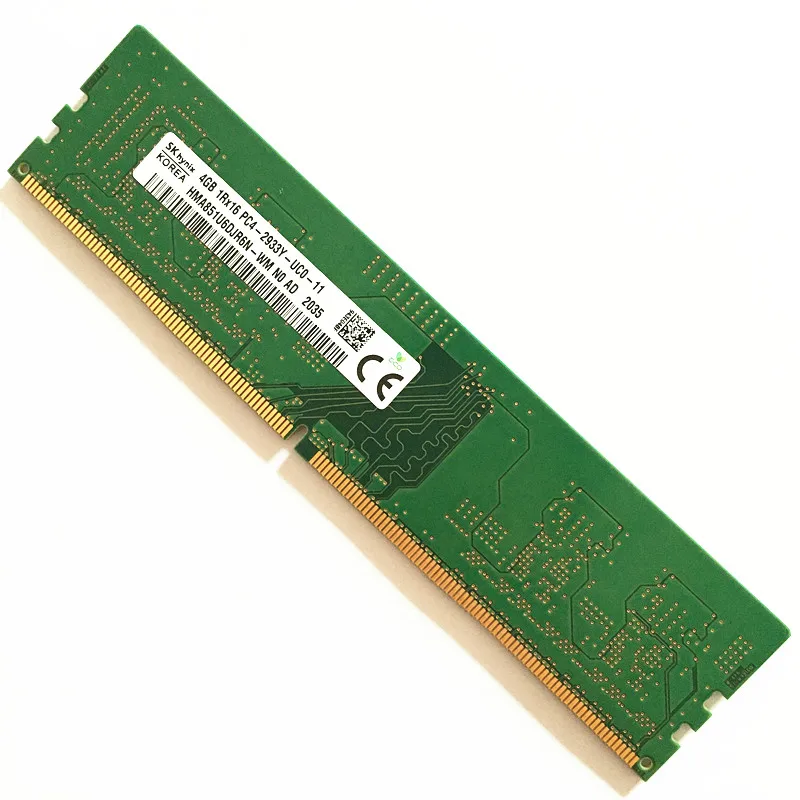

SK hynix DDR4 4 Гб 2933 UDIMM настольная память RAMs 4 Гб 1Rx16 PC4-2933Y-UC0-11