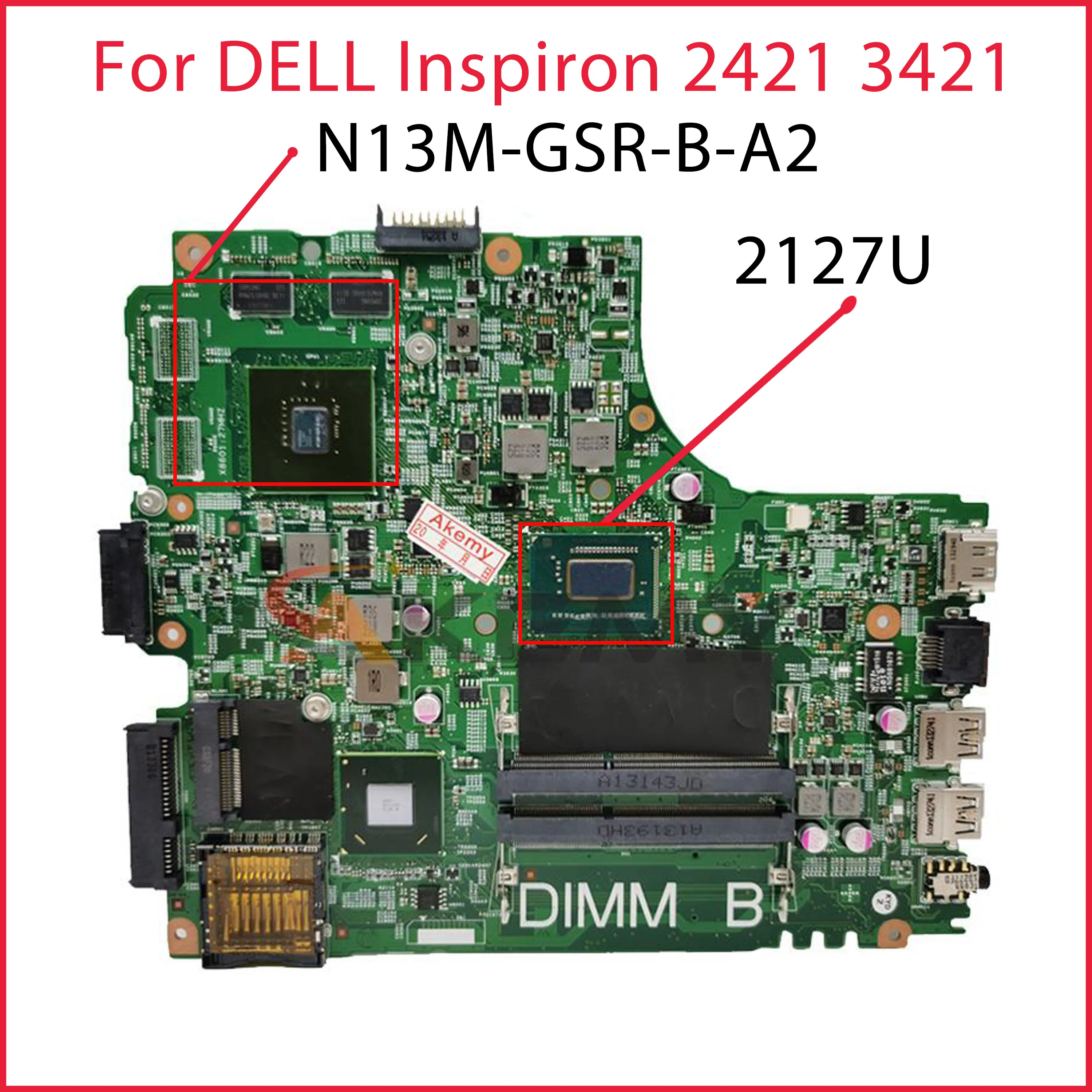 

Оригинальная материнская плата для ноутбука Dell 2421 3421 5421 12204-1 с экраном 100% дюйма