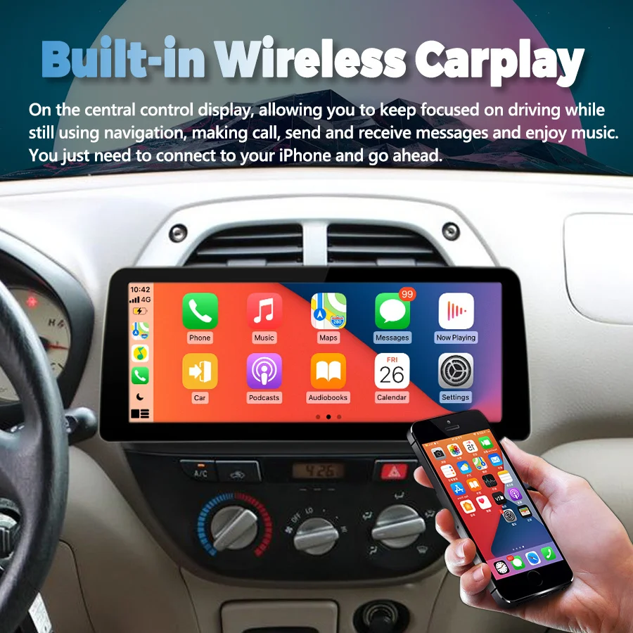 

Автомобильный видеопроигрыватель с экраном 12,3 дюйма 1920*720, радио, стерео для Toyota RAV4 2001-2005, Android 13, GPS, мультимедиа, Carplay, головное устройство, 128 ГБ