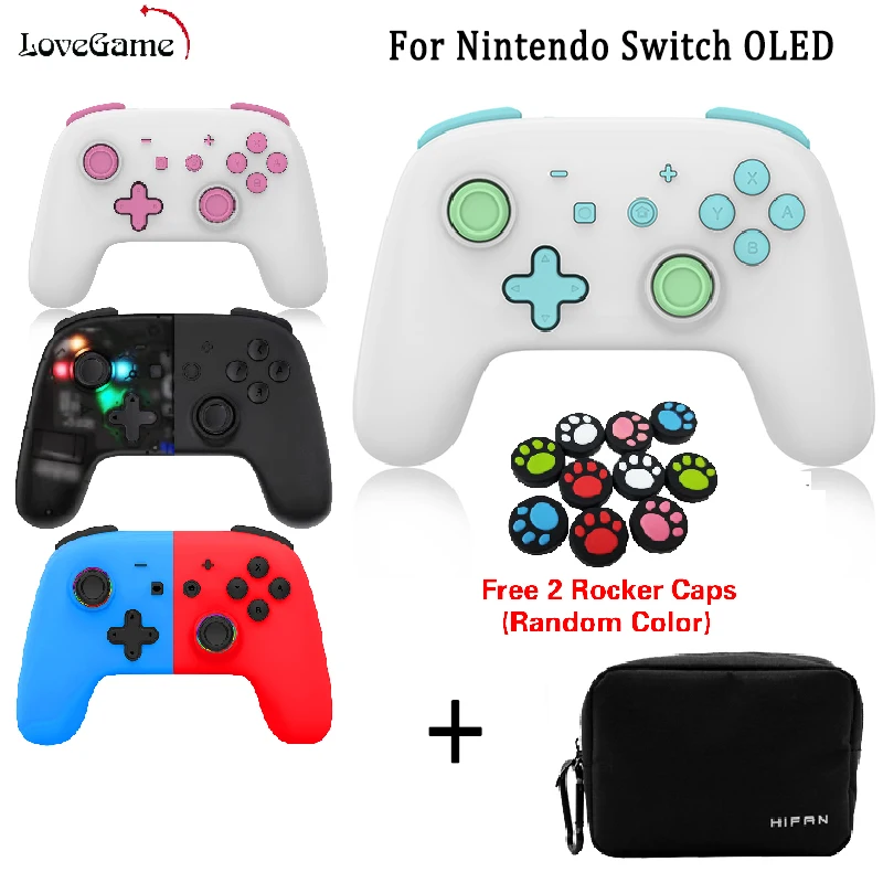 

Wireless Bluetooth Joystick Gamepad Controller With Turbo LED With HAIFVA Bag Controller For Nintendo Switch OLED Steam Android
