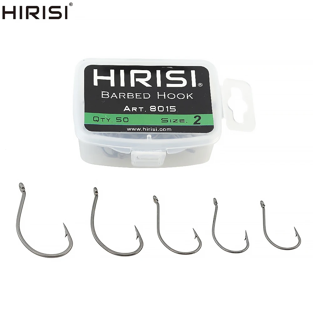 50pcs Coated High Carbon Steel Barbed hooks Carp Fishing Hooks Pack Tackle Accessories 8015