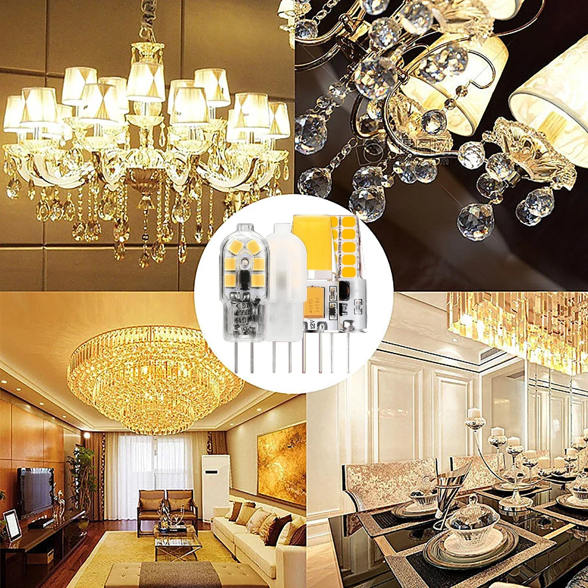 Mini LED G4 COB Lamp 1.5W 3W Bulb AC DC 12V 24V Candle Lights Replace 30W 40W Halogen for Chandelier Spotlight