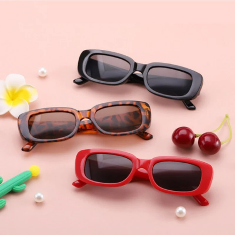 

WARMLK Children Square Frame Cute Sunglasses Vintage Rectangle UV400 Eyewears Outdoor Girls Boys Protection Kids Eyeglasses