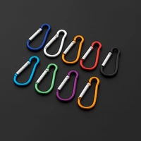 10pcs color carabiners aluminum alloy carabiner spring hook outdoor backpack camping hooks keychain climbing tools